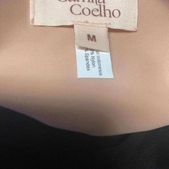 Camila Coelho Andres High Waist Bottom in Black & Nude Medium NWT - Picture 7 of 7